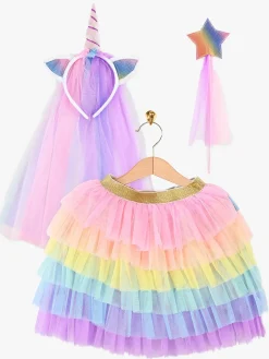 Kostumer & Udklædning|DenGodaFen Den Goda Fen Kostume Enhjørning med Tylskørt 116-128 cm