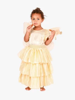 DenGodaFen Kostumer & Udklædning-Den Goda Fen Kostume Fe med Tilbehør, Guldfarvet