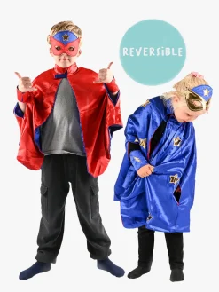 Kostumer & Udklædning|DenGodaFen Den Goda Fen Vendbar Kappe med Øjenmaske 98-128 cm, Blå/Rød