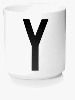 Spisetid|DesignLetters Design Letters Kop Porcelæn Y, Hvid