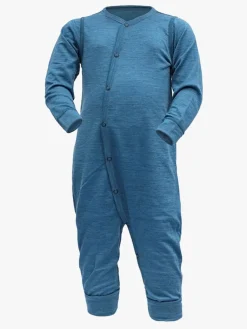 Nattøj|Devold Breeze Baby Heldragt, Blue Melange