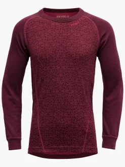 Børn Devold Undertøj|Uldtøj-DUO ACTIVE Skiundertrøje Merinould JR, Port