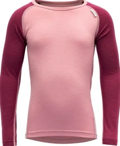 Uldtøj|Overdele|Devold Duo Breeze Kid Undertrøje, Foxglove