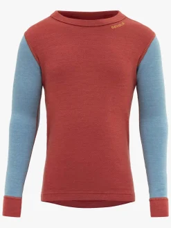 Børn Devold Undertøj|Uldtøj-EXPEDITION MERINO SILK SHIRT KID Skiundertrøje, Beauty