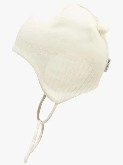Børn Devold Uldtøj|Tilbehør-HILDRE MERINO BEANIE BABY Hue, Offwhite