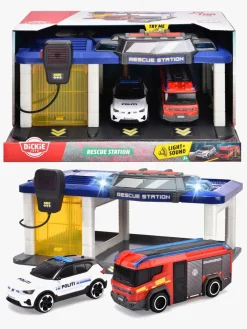 DickieToys Legetøjsbiler & -Fartøjer-Dickie Toys Dansk Redningsstation med 2 Transportmidler