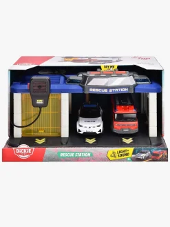 DickieToys Legetøjsbiler & -Fartøjer-Dickie Toys Dansk Redningsstation med 2 Transportmidler