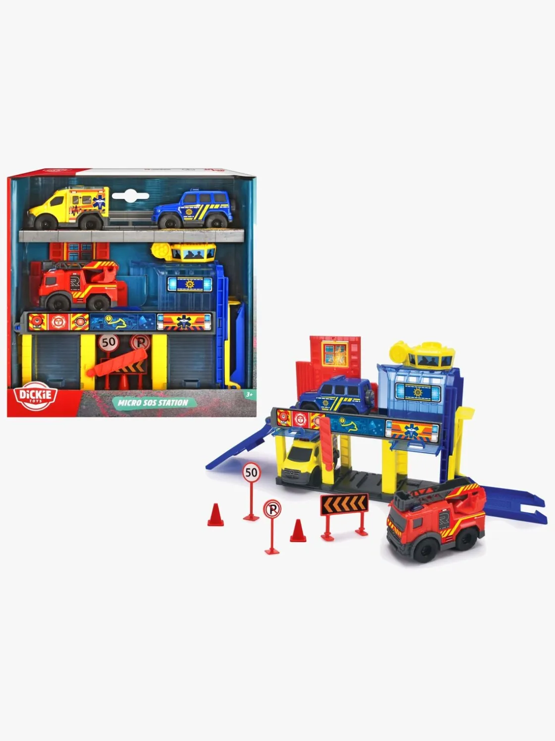 Legetøjsbiler & -Fartøjer|DickieToys Dickie Toys Redningsstation inkl 3 Transportmidler