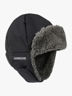 Tilbehør|Vintertøj|Didriksons Biggles Hue, Black Grå/Sort