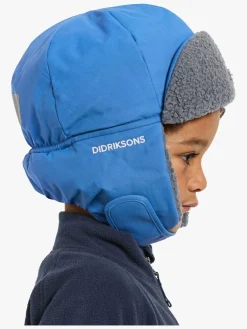 Børn Didriksons Tilbehør|Vintertøj-Biggles Hue, Sapphire Blue