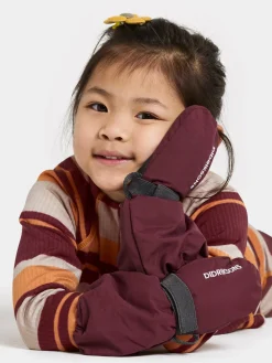 Børn Didriksons Tilbehør|Vintertøj-Biggles Vanter, Anemon Red