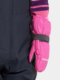 Børn Didriksons Tilbehør|Vintertøj-Biggles Zip Vanter, Sweet Pink