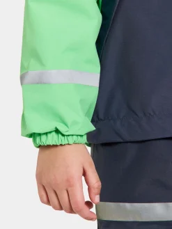 Overtøj|Didriksons Bladet Skaljakke, Dusty Lime Grøn/Sort