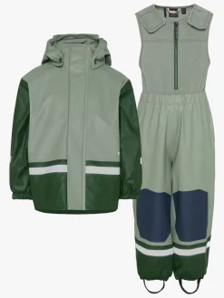 Børn Didriksons Regntøj-Boardman Foret Regnsæt, Light Moss