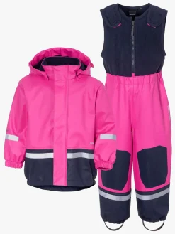 Regntøj|Didriksons Boardman Foret Regnsæt, Plastic Pink Lyserød/Blå