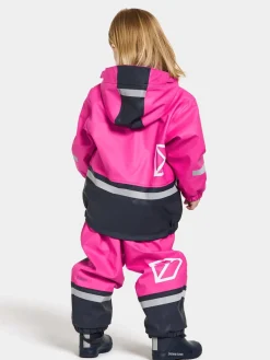 Regntøj|Didriksons Boardman Foret Regnsæt, Plastic Pink Lyserød/Blå