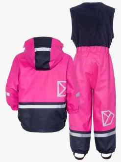 Regntøj|Didriksons Boardman Foret Regnsæt, Plastic Pink Lyserød/Blå