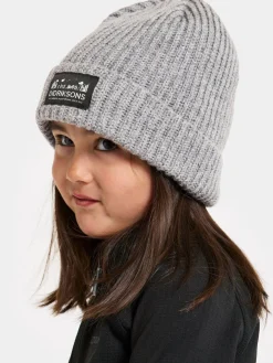 Børn Didriksons Tilbehør|Vintertøj-Bus Hue, Grey Melange