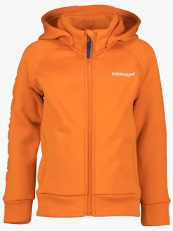 Børn Didriksons Fleecetøj-Corin Powerstretch Jakke, Orange Jam
