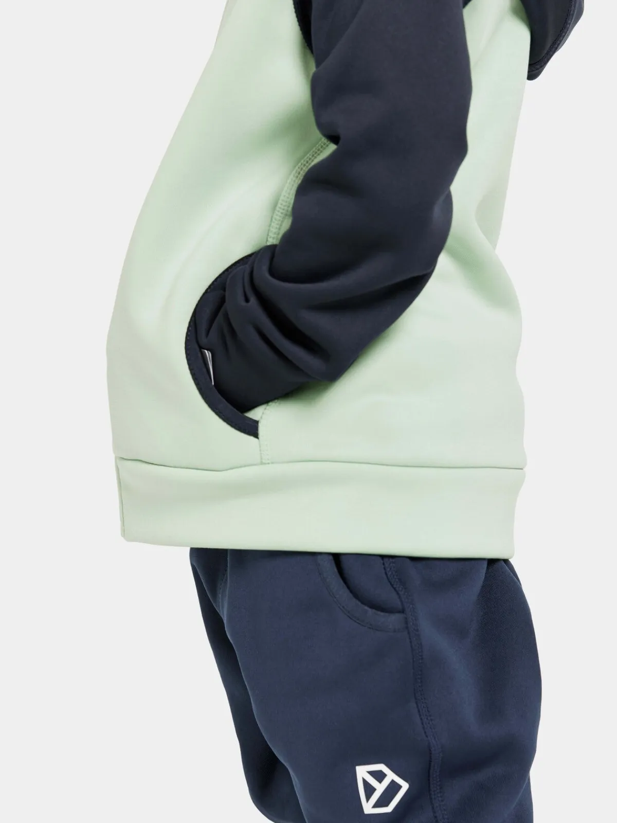 Fleecetøj|Didriksons Corin Powerstretch Jakke, Pale Mint Grøn/Blå