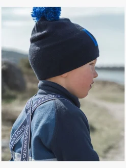 Børn Didriksons Tilbehør|Vintertøj-Dropi Hue, Navy
