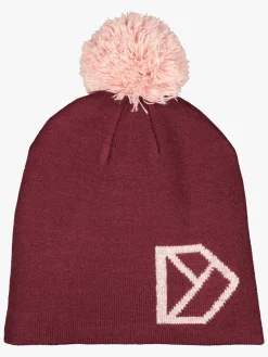 Børn Didriksons Tilbehør|Vintertøj-Dropi Hue, Rusty Wine