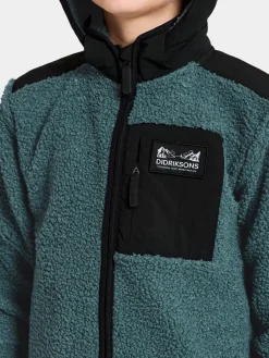 Børn Didriksons Fleecetøj-Exa Fleecetrøje, Star Blue