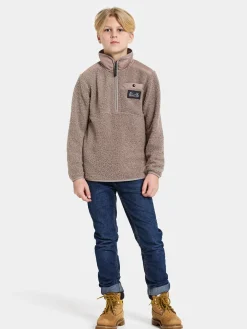 Fleecetøj|Didriksons Exa Fleecetrøje, Ash Brown Brun