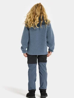 Børn Didriksons Fleecetøj-Exa Fleecetrøje, True Blue