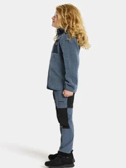 Børn Didriksons Fleecetøj-Exa Fleecetrøje, True Blue