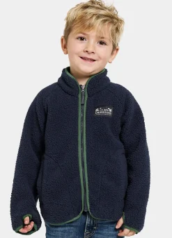 Fleecetøj|Didriksons Gibbs Fleecetrøje, Navy Grøn/Blå