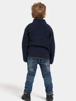 Fleecetøj|Didriksons Gibbs Fleecetrøje, Navy Grøn/Blå