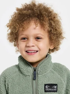 Fleecetøj|Didriksons Gibbs Fleecetrøje, Light Moss Grøn