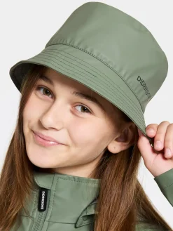 Børn Didriksons Regntøj|Tilbehør-Giga Regnhat, Light Moss