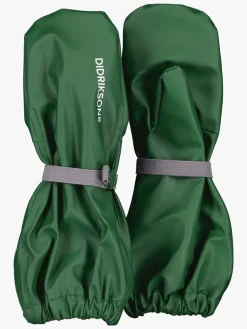 Børn Didriksons Regntøj|Tilbehør-Glove Regnvanter, Pine Green