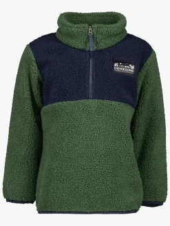 Børn Didriksons Fleecetøj-Gosig Fleecetrøje, Pine Green