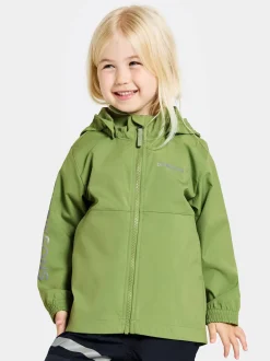 Børn Didriksons Overtøj- Hindbær Vindjakke, Algae Green