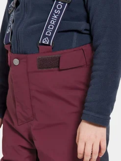 Børn Didriksons Termotøj|Vintertøj-Idre Overtræksbukser, Rusty Wine