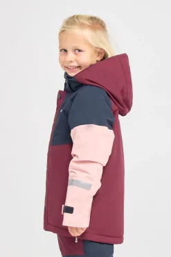 Vintertøj|Didriksons Lun Vinterjakke, Rusty Wine Rød/Lyserød/Blå