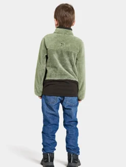 Fleecetøj|Didriksons Mejram Fleecetrøje, Light Moss Grøn