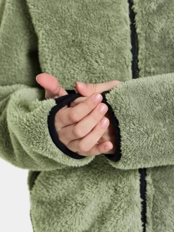 Fleecetøj|Didriksons Mejram Fleecetrøje, Light Moss Grøn