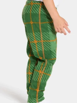 Fleecetøj|Didriksons Monte Fleecebukser, Termos Pine Green Grøn/Orange