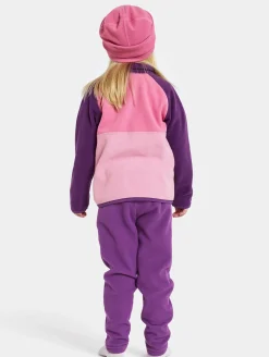 Børn Didriksons Fleecetøj-Monte Fleecetrøje, Light Heather Pink