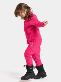 Fleecetøj|Didriksons Monte Fleecetrøje, True Pink Lyserød