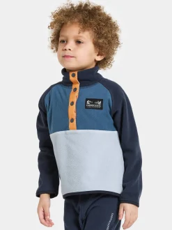 Børn Didriksons Fleecetøj-Monte Fleecetrøje, Cloud Blue