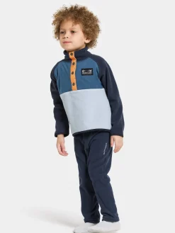 Børn Didriksons Fleecetøj-Monte Fleecetrøje, Cloud Blue