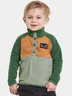 Børn Didriksons Fleecetøj-Monte Fleecetrøje, Light Moss