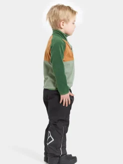 Børn Didriksons Fleecetøj-Monte Fleecetrøje, Light Moss