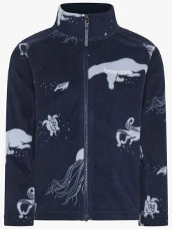 Børn Didriksons Fleecetøj-Monte Fleecetrøje, Winter Ocean Blue