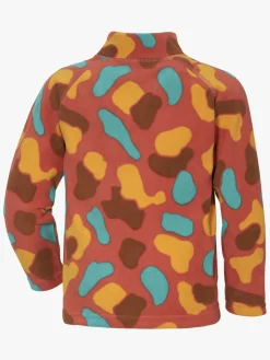 Børn Didriksons Fleecetøj-Monte Fleecetrøje, Pink Blob Camo